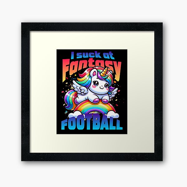 Item preview, I Suck At Fantasy Football Loser Unicorn designed and sold by LevelUp-GoodVibes.