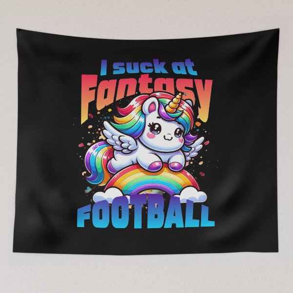 Item preview, I Suck At Fantasy Football Loser Unicorn designed and sold by Belarte.shop.