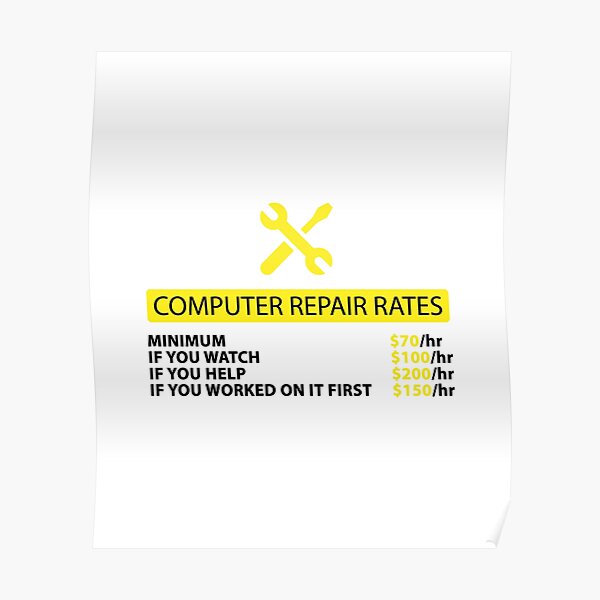 repair rates" Poster for Sale by Evelyus Redbubble