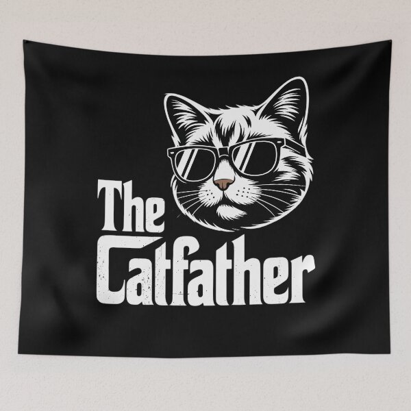 Item preview, The Catfather Funny Cat Dad Fathers Day Movie Pun Papa designed and sold by brynatshop.