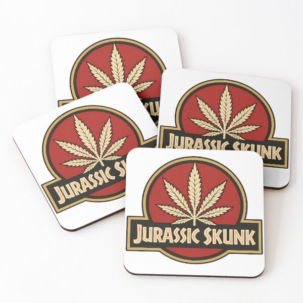 Item preview, Jurassic Skunk Cannabis Leaf Parody Design designed and sold by ZetaDream.