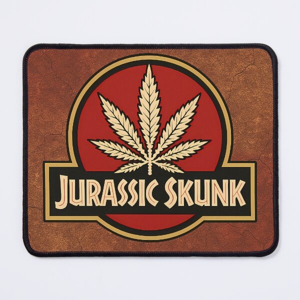 Item preview, Jurassic Skunk Cannabis Leaf Parody Design designed and sold by ZetaDream.