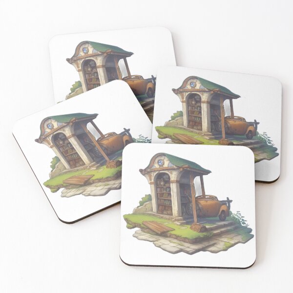 Item preview, Whimsical Book Nook and Car Aesthetic Sticker designed and sold by CuteKawaiiStudio.