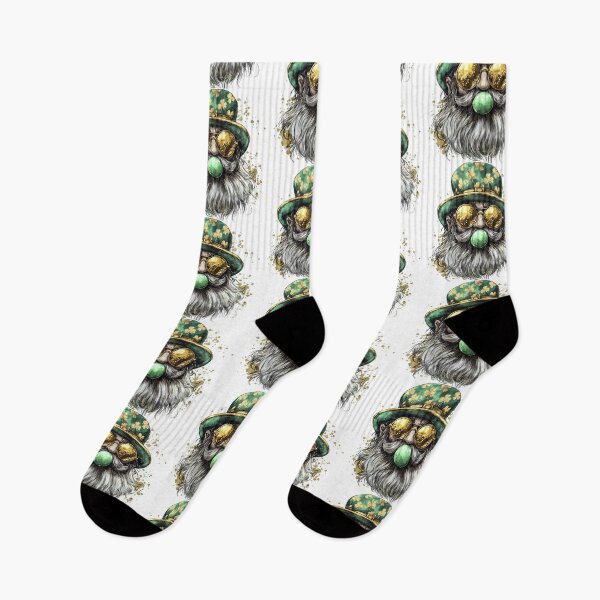 Item preview, St. Patrick’s Day Hipster with Beard, Hat, and Sunglasses designed and sold by Mariana Shymkovych.