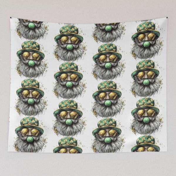 Item preview, St. Patrick’s Day Hipster with Beard, Hat, and Sunglasses designed and sold by Mariana Shymkovych.