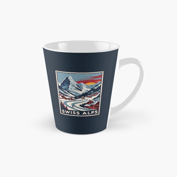 Item preview, A Vintage Travel Illustration of the Swiss Alps  designed and sold by GoodOldVintage.
