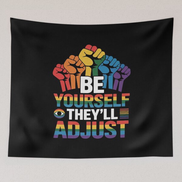 Item preview, LGBT Pride Month Be Yourselfs They'll Adjust Rainbow designed and sold by brynatshop.