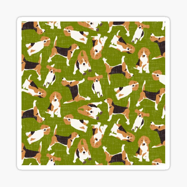 Item preview, beagle scatter green designed and sold by scrummy.