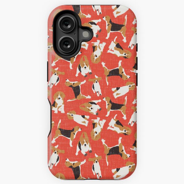 Item preview, beagle scatter coral designed and sold by scrummy.