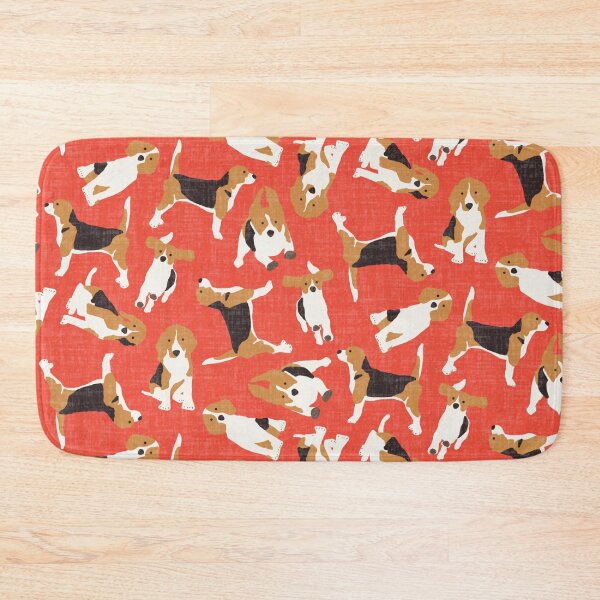 Item preview, beagle scatter coral designed and sold by scrummy.