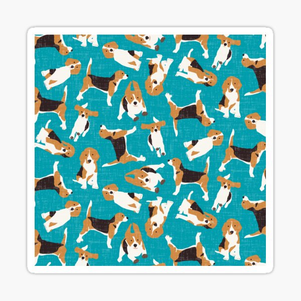 Item preview, beagle scatter blue designed and sold by scrummy.