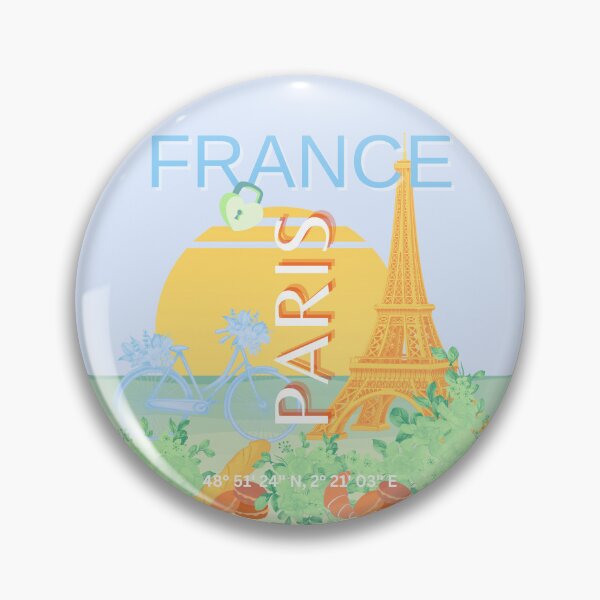 Item preview, Paris France Travel Art, Preppy Pastel Blue Art designed and sold by Magic Love Art Print.