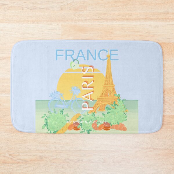 Item preview, Paris France Travel Art, Preppy Pastel Blue Art designed and sold by Magic Love Art Print.