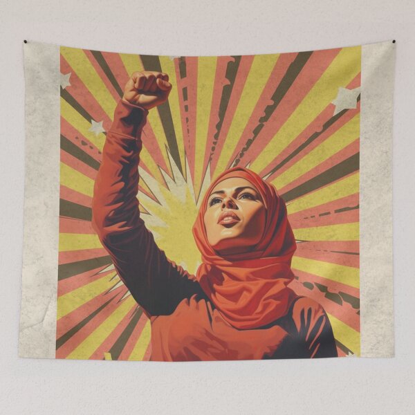Item preview, Protesting woman with headscarf designed and sold by Mauswohn.