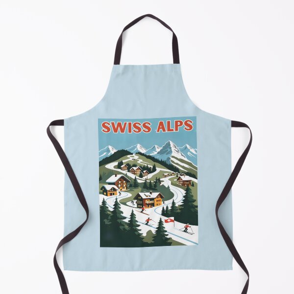 Item preview, A Vintage Travel Illustration of the Swiss Alps  designed and sold by GoodOldVintage.
