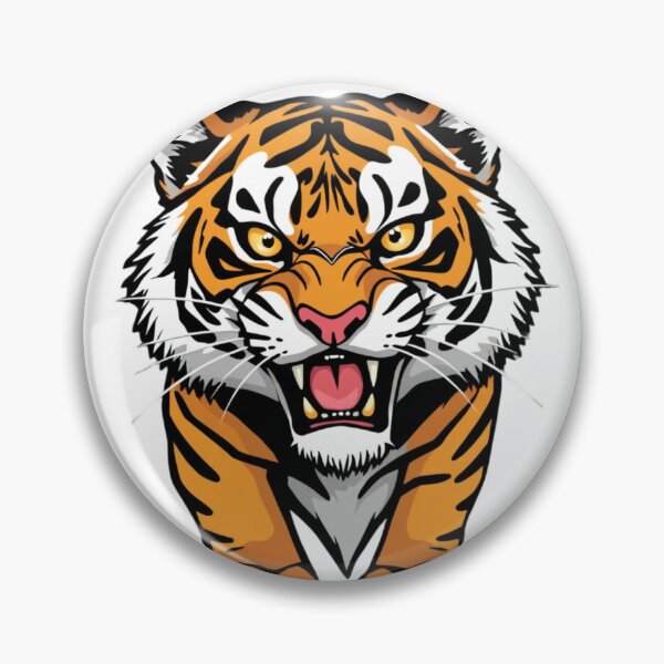 Item preview, Fierce Roaring Tiger Illustration designed and sold by UnboxedZone.