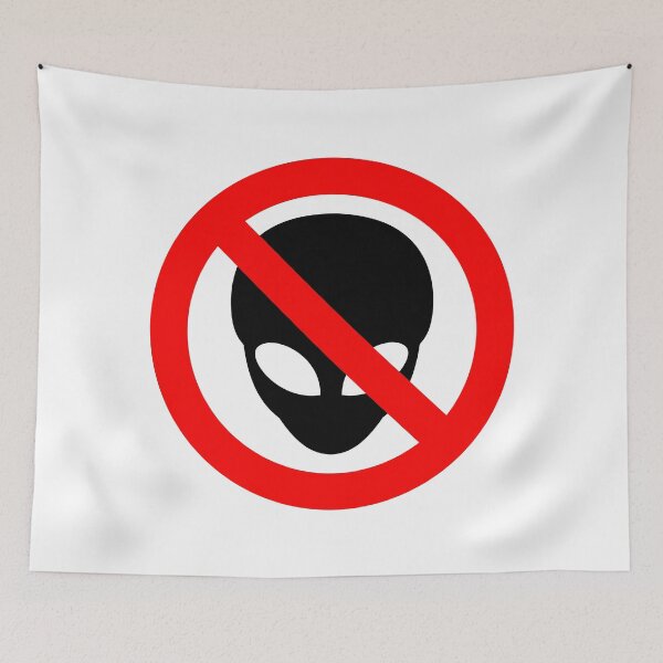 Item preview, Grey Aliens Prohibited Sign designed and sold by Alien Invasion.