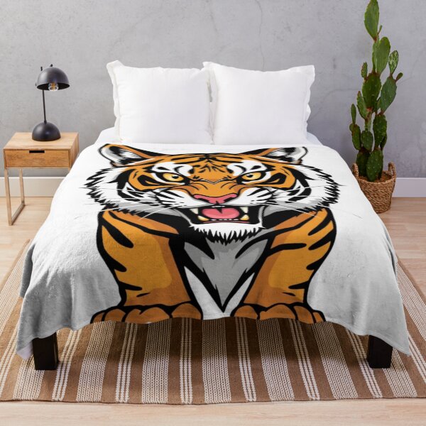 Item preview, Fierce Roaring Tiger Illustration designed and sold by UnboxedZone.