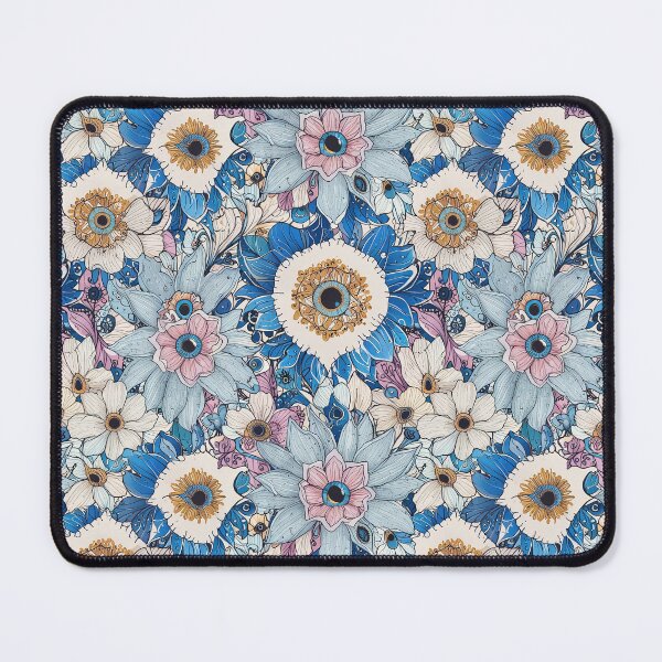 Item preview, Colorful Abstract Floral Pattern with Eye Motifs designed and sold by CoolPixels.