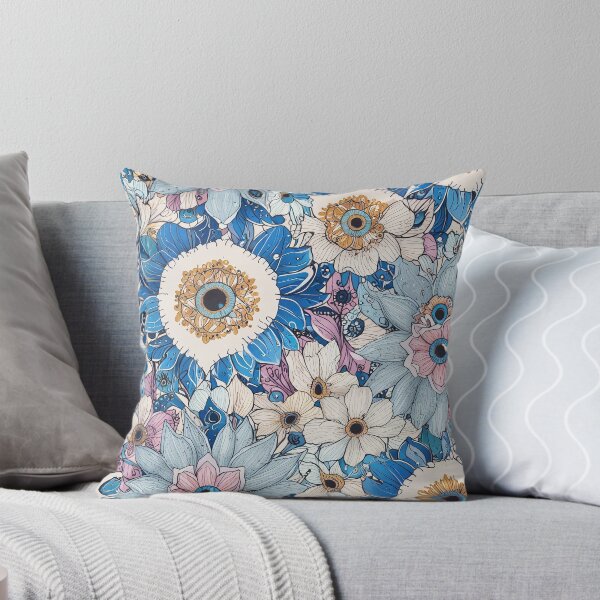 Item preview, Colorful Abstract Floral Pattern with Eye Motifs designed and sold by CoolPixels.
