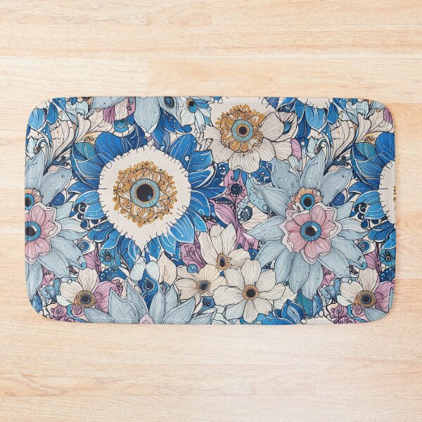 Item preview, Colorful Abstract Floral Pattern with Eye Motifs designed and sold by CoolPixels.