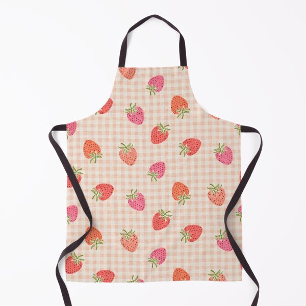 Item preview, Strawberry Fruit Toss on Gingham Check in Multicolored Pink and Orange  designed and sold by EliveraDesigns.