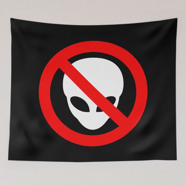 Item preview, Grey Aliens Prohibited Sign designed and sold by Alien Invasion.