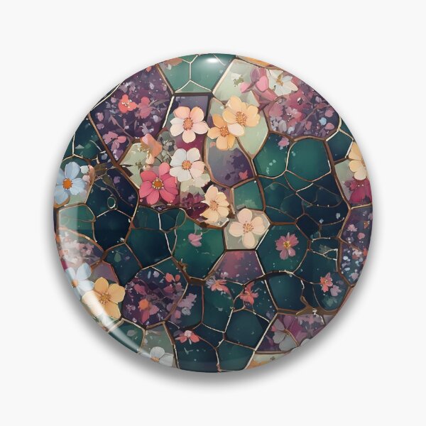 Item preview, Hexagonal grids with tiny blossoms designed and sold by Designbes.