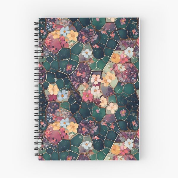 Item preview, Hexagonal grids with tiny blossoms designed and sold by Designbes.