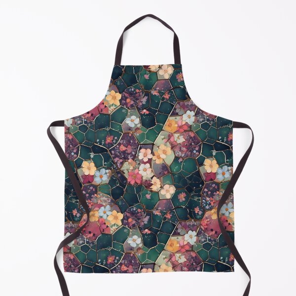 Item preview, Hexagonal grids with tiny blossoms designed and sold by Designbes.
