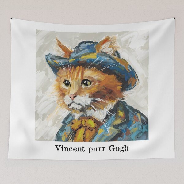 Item preview, Vincent purr Gogh designed and sold by TraceyMackieArt.