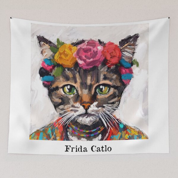 Item preview, Frida Catlo  designed and sold by TraceyMackieArt.