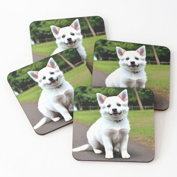 Item preview, White dog designed and sold by RAISC.