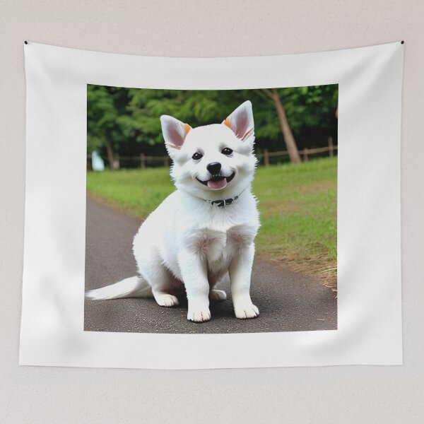Item preview, White dog designed and sold by RAISC.