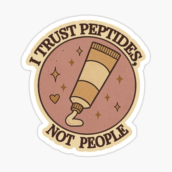 Item preview, I Trust Peptides, Not People – Aesthetic Skincare Sticker designed and sold by yflres.