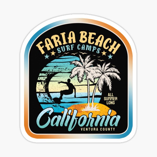 Item preview, Faria Beach Surf Camps Surfing Ventura County California designed and sold by eclecTEEq.