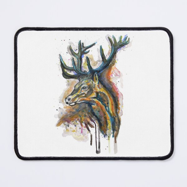 Item preview, Bold Elk Head Watercolor designed and sold by caracatita75.