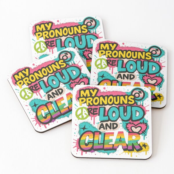 Item preview, My Pronouns Are Loud and Clear – Vibrant Pride Art designed and sold by Haus Of Sin.