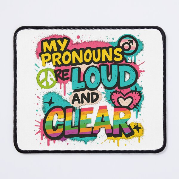 Item preview, My Pronouns Are Loud and Clear – Vibrant Pride Art designed and sold by Haus Of Sin.