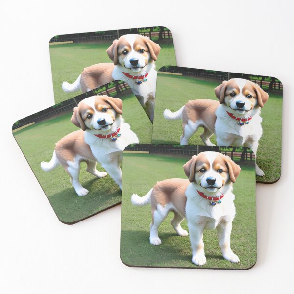 Item preview, White and brown dog designed and sold by RAISC.