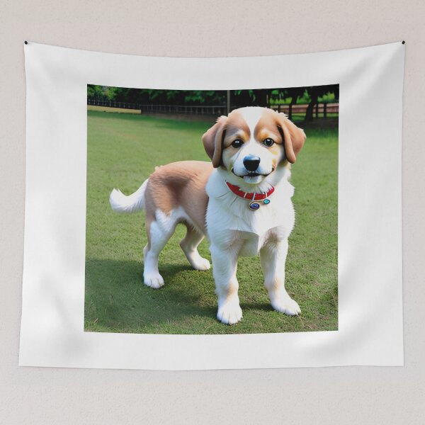 Item preview, White and brown dog designed and sold by RAISC.