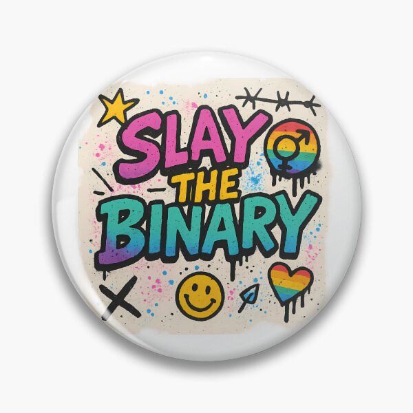 Item preview, Slay the Binary – Pride Graffiti Art designed and sold by Haus Of Sin.