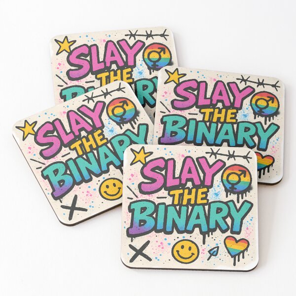 Item preview, Slay the Binary – Pride Graffiti Art designed and sold by Haus Of Sin.