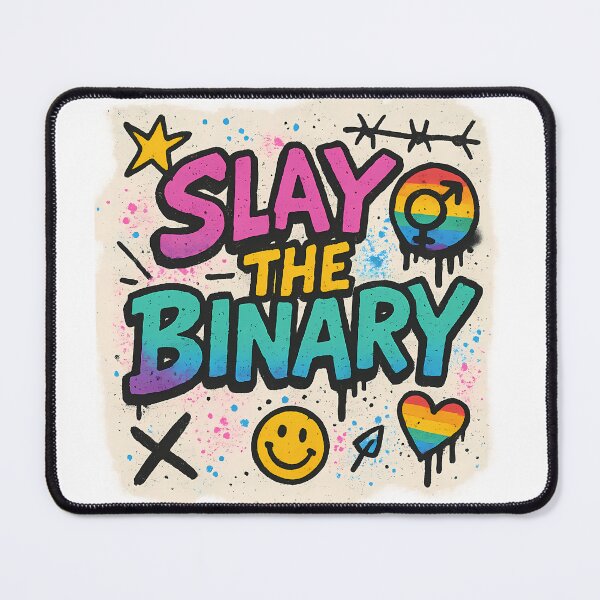 Item preview, Slay the Binary – Pride Graffiti Art designed and sold by Haus Of Sin.