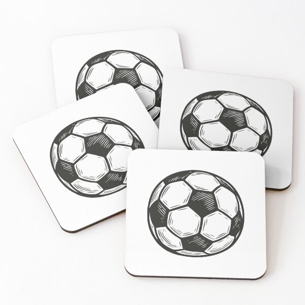 Item preview, Drawn soccer ball black and white designed and sold by EchoOfSilence.