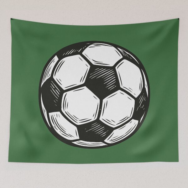 Item preview, Drawn soccer ball black and white designed and sold by EchoOfSilence.