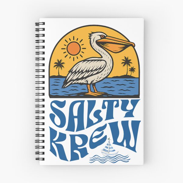 Item preview, Salty Krew Pelican Tropical Sunset Design – Retro Beach Vibe designed and sold by MTJ-Mushrooms.