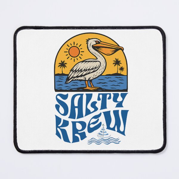 Item preview, Salty Krew Pelican Tropical Sunset Design – Retro Beach Vibe designed and sold by MTJ-Mushrooms.