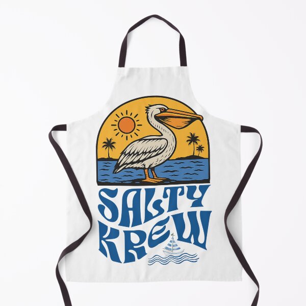 Item preview, Salty Krew Pelican Tropical Sunset Design – Retro Beach Vibe designed and sold by MTJ-Mushrooms.