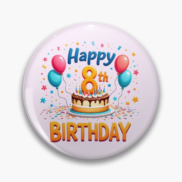 Item preview, Cute Happy 8th Birthday designed and sold by Itsheartshop.